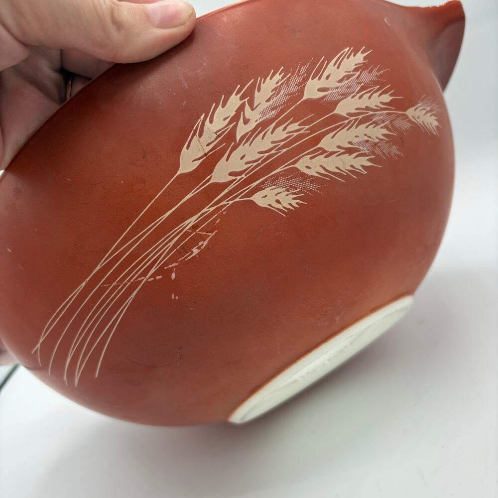 Vintage Pyrex Autumn Harvest Wheat Cinderella Mixing Bowls – Set of 3 - Picture 7 of 8